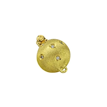 photo number one of 11mm Cast Ball Clasp with Diamonds item 469D