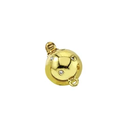photo of 10mm Cast Ball Clasp with Diamonds  item 463DP
